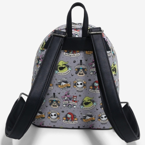 Loungefly The Nightmare Before Christmas Tattoo Art Mini Backpack New with Tags! - Picture 5 of 8